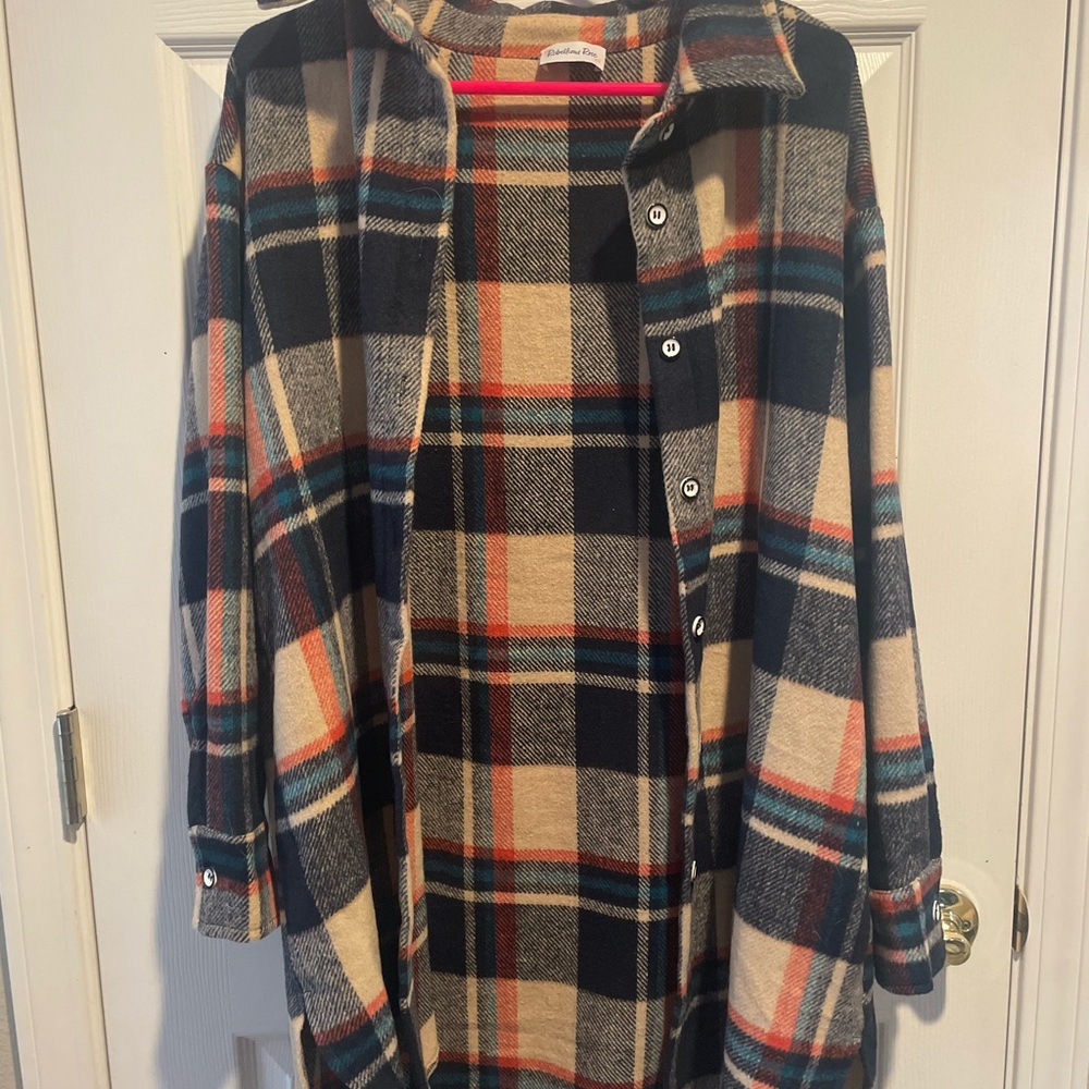 Rebellious Rose Multicolor Plaid Teddy Jacket